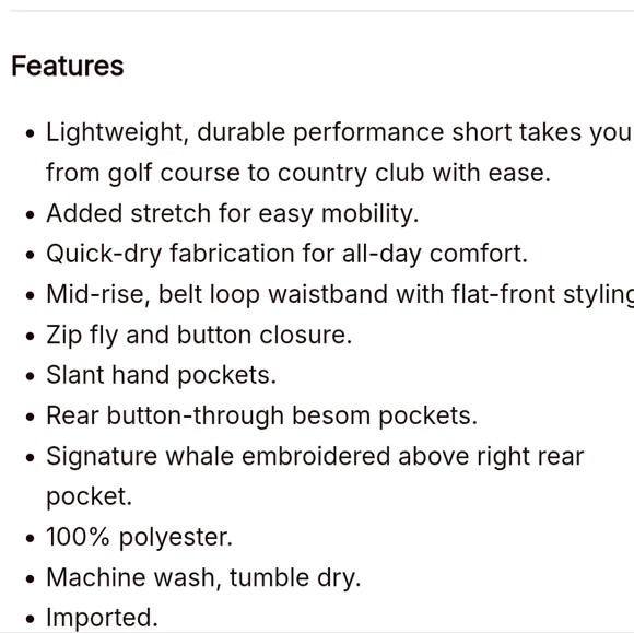 Vinyard Vines Men's Links Golf Shorts Size 34 - Picture 14 of 14